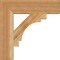 Ekena Millwork Merced Block Rough Sawn Bracket, Western Red Cedar, 4"W x 18"D x 18"H BKT04X18X18MRC05RWR - alternate 3
